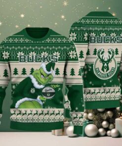 NBA Milwaukee Bucks Grinch Stolen Ugly Christmas Sweater