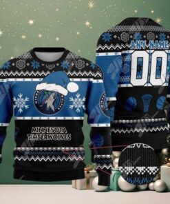 NBA Minnesota Timberwolves Special Personalized Christmas 2025 Holiday Ugly Christmas Sweater