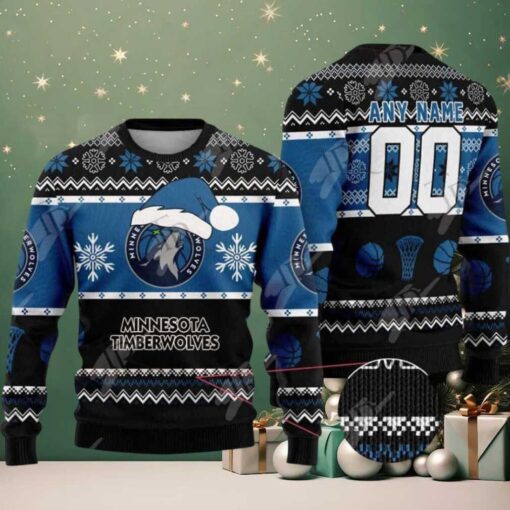 NBA Minnesota Timberwolves Special Personalized Christmas 2025 Holiday Ugly Christmas Sweater
