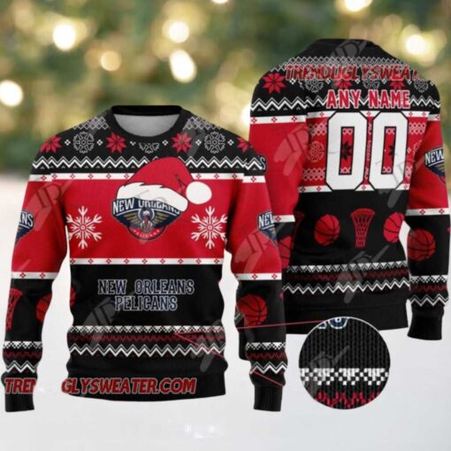 NBA New Orleans Pelicans Snowy Howl Ugly Christmas Sweater