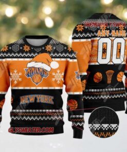 NBA New York Knicks Festive Slam Dunk Ugly Christmas Sweater
