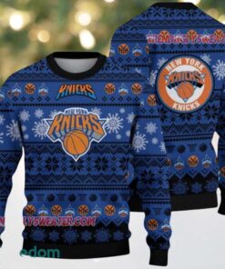NBA New York Knicks Frosty Basketball Ugly Christmas Sweater