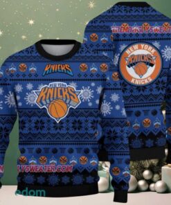 NBA New York Knicks Frosty Basketball Ugly Christmas Sweater