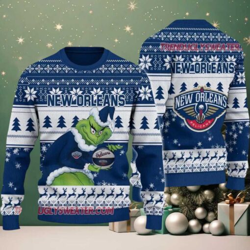 NBA New York Knicks Grinch Stolen Ugly Christmas Sweater