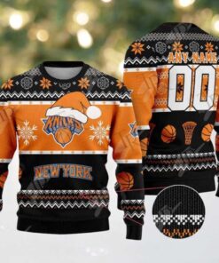 NBA New York Knicks Special 2025 Personalized Christmas Ugly Christmas Sweater Gift For Men And Women