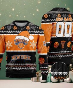 NBA New York Knicks Special 2025 Personalized Christmas Ugly Christmas Sweater Gift For Men And Women