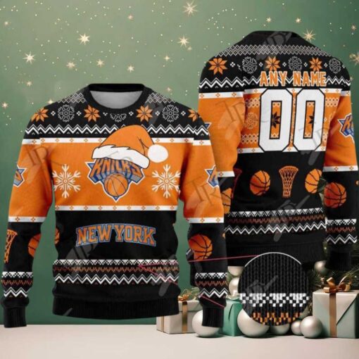 NBA New York Knicks Special 2025 Personalized Christmas Ugly Christmas Sweater Gift For Men And Women