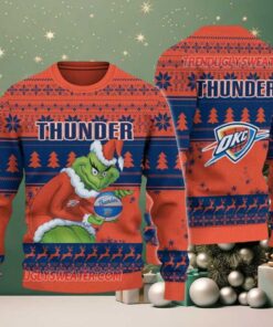 NBA Oklahoma City Thunder Grinch Stolen Ugly Christmas Sweater