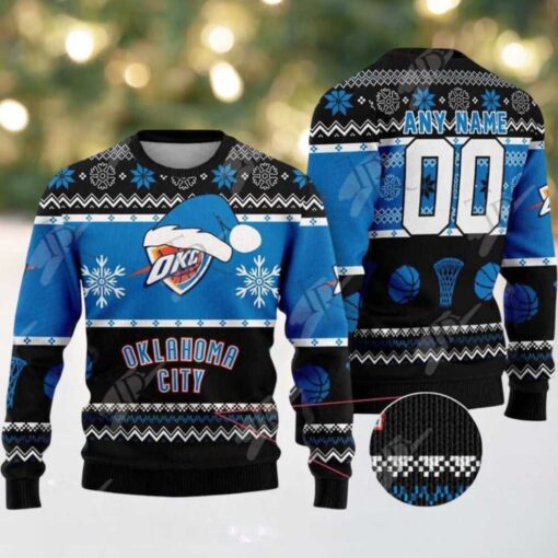 NBA Oklahoma City Thunder Special 2025 Personalized Christmas Ugly Christmas Sweater Gift For Men And Women