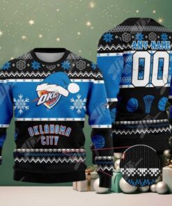 NBA Oklahoma City Thunder Special 2025 Personalized Christmas Ugly Christmas Sweater Gift For Men And Women