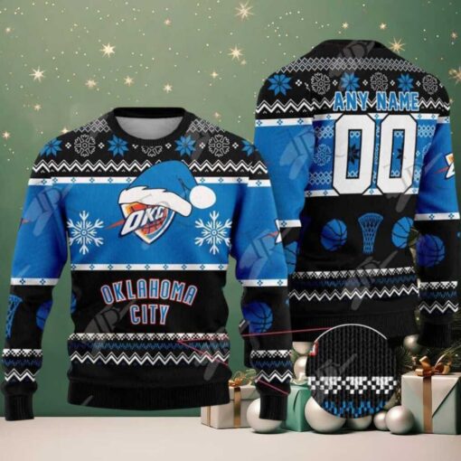 NBA Oklahoma City Thunder Special 2025 Personalized Christmas Ugly Christmas Sweater Gift For Men And Women