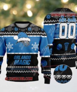 NBA Orlando Magic Snowy Hoops Ugly Christmas Sweater