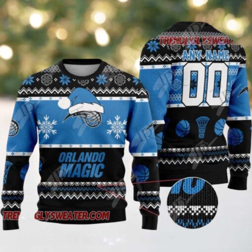 NBA Orlando Magic Snowy Hoops Ugly Christmas Sweater
