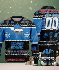 NBA Orlando Magic Snowy Hoops Ugly Christmas Sweater