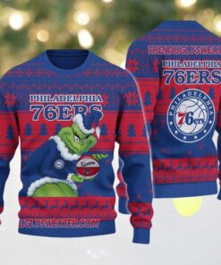 NBA Philadelphia 76ers Grinch Stolen Ugly Christmas Sweater