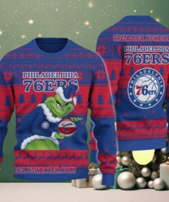 NBA Philadelphia 76ers Grinch Stolen Ugly Christmas Sweater