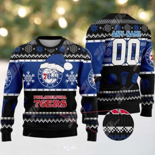 NBA Philadelphia 76ers Special 2025 Personalized Christmas Ugly Christmas Sweater Gift For Men And Women