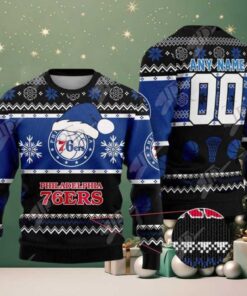 NBA Philadelphia 76ers Special 2025 Personalized Christmas Ugly Christmas Sweater Gift For Men And Women