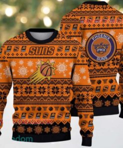 NBA Phoenix Suns Snowy Night Ugly Christmas Sweater