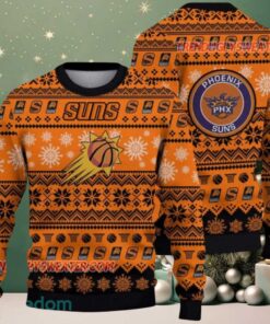NBA Phoenix Suns Snowy Night Ugly Christmas Sweater