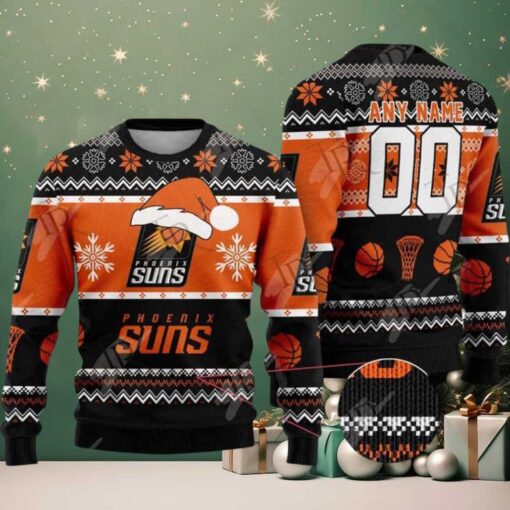 NBA Phoenix Suns Special 2025 Personalized Christmas Ugly Christmas Sweater Gift For Men And Women