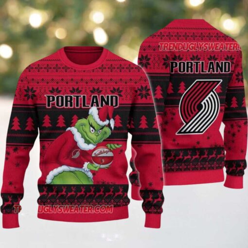 NBA Portland Trail Blazers Grinch Stolen Ugly Christmas Sweater