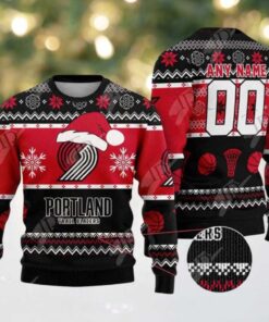 NBA Portland Trail Blazers Special 2025 Personalized Christmas Ugly Christmas Sweater Gift For Men And Women