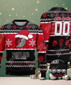 NBA Portland Trail Blazers Special 2025 Personalized Christmas Ugly Christmas Sweater Gift For Men And Women
