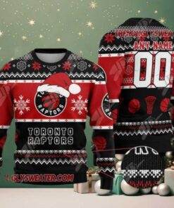 NBA Toronto Raptors Santa Hat Ugly Christmas Sweater