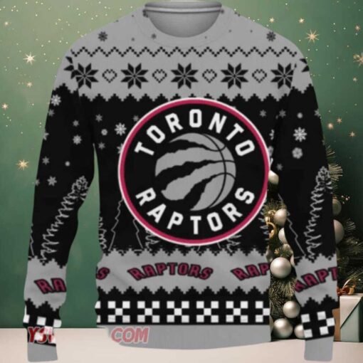 NBA Toronto Raptors Snowflake Pattern Ugly Christmas Sweater
