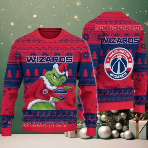 NBA Washington Wizards Grinch Stolen Ugly Christmas Sweater