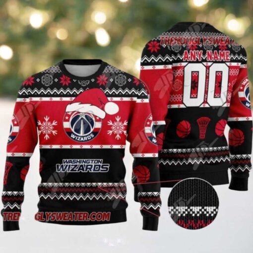 NBA Washington Wizards Snowy Hoops Ugly Christmas Sweater