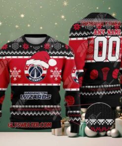 NBA Washington Wizards Snowy Hoops Ugly Christmas Sweater