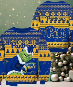 NCAA Pittsburgh Panthers x Grinch New Design Ugly Xmas Sweater