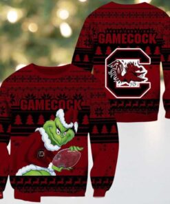 NCAA South Carolina Gamecocks x Grinch New Design Ugly Xmas Sweater