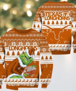 NCAA Texas Longhorns x Grinch New Design Ugly Xmas Sweater