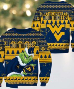 NCAA West Virginia Mountaineers x Grinch New Design Ugly Xmas Sweater
