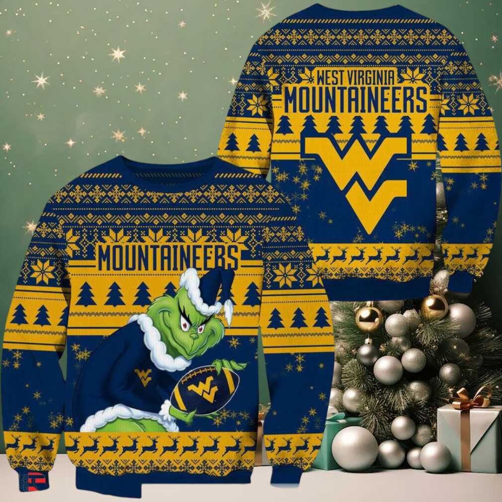 NCAA West Virginia Mountaineers x Grinch New Design Ugly Xmas Sweater NCAA West Virginia Mountaineers x Grinch New Design Ugly Xmas Sweater