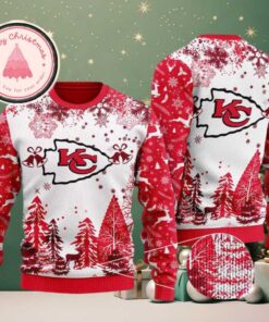 NFL Kansas City Chiefs Logo Football Team Special Xmas Tree 2025 Knitted Ugly Christmas Sweater