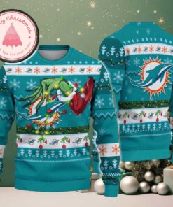 NFL Miami Dolphins Special Grinchs Hand Football Unique Personalized Christmas 2025 Ugly Sweater Keepsake