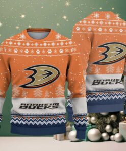 NHL Anaheim Ducks Hockey Team Design New Ugly Christmas Sweater