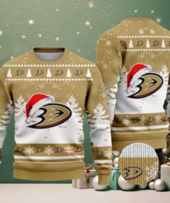 NHL Anaheim Ducks Logo Special 2025 Personalized Christmas Ugly Christmas Sweater Gift For Men And Women