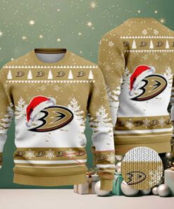 NHL Anaheim Ducks Personalized Name Christmas Design Ugly Sweater ST2301 NHL Anaheim Ducks Personalized Name Christmas Design Ugly Sweater ST2301
