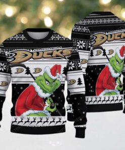 NHL Anaheim Ducks Ugly Sweater Grinch Christmas Sweater