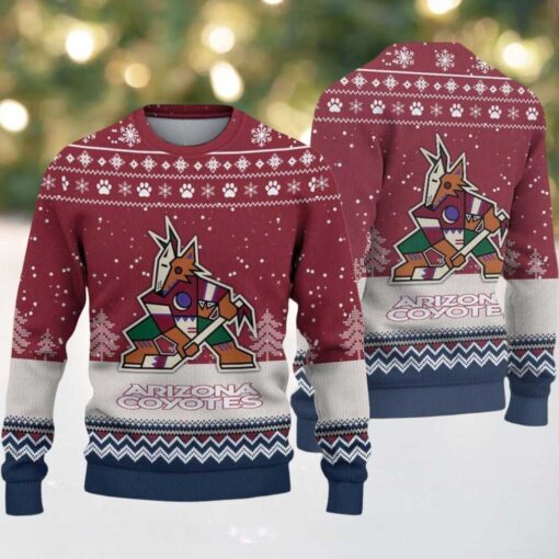 NHL Arizona Coyotes Hockey Team Design New Ugly Christmas Sweater