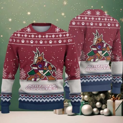 NHL Arizona Coyotes Hockey Team Design New Ugly Christmas Sweater
