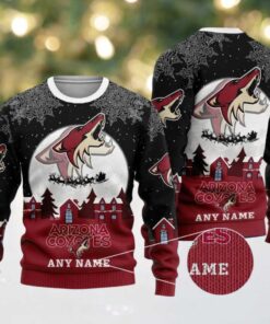 NHL Arizona Coyotes Personalized Name Christmas Ugly Sweater Design ST2306