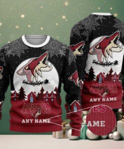 NHL Arizona Coyotes Personalized Name Christmas Ugly Sweater Design ST2306