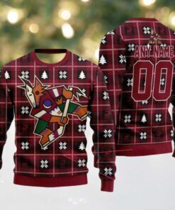 NHL Arizona Coyotes Personalized Snow Tree Ugly Christmas Sweater