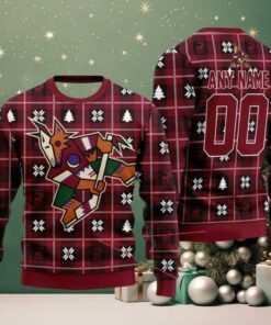 NHL Arizona Coyotes Personalized Snow Tree Ugly Christmas Sweater